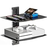 WALI Floating Entertainment Center Shelves, Holds Up to 17.6lbs, TV Shelf with Strengthened Tempe...