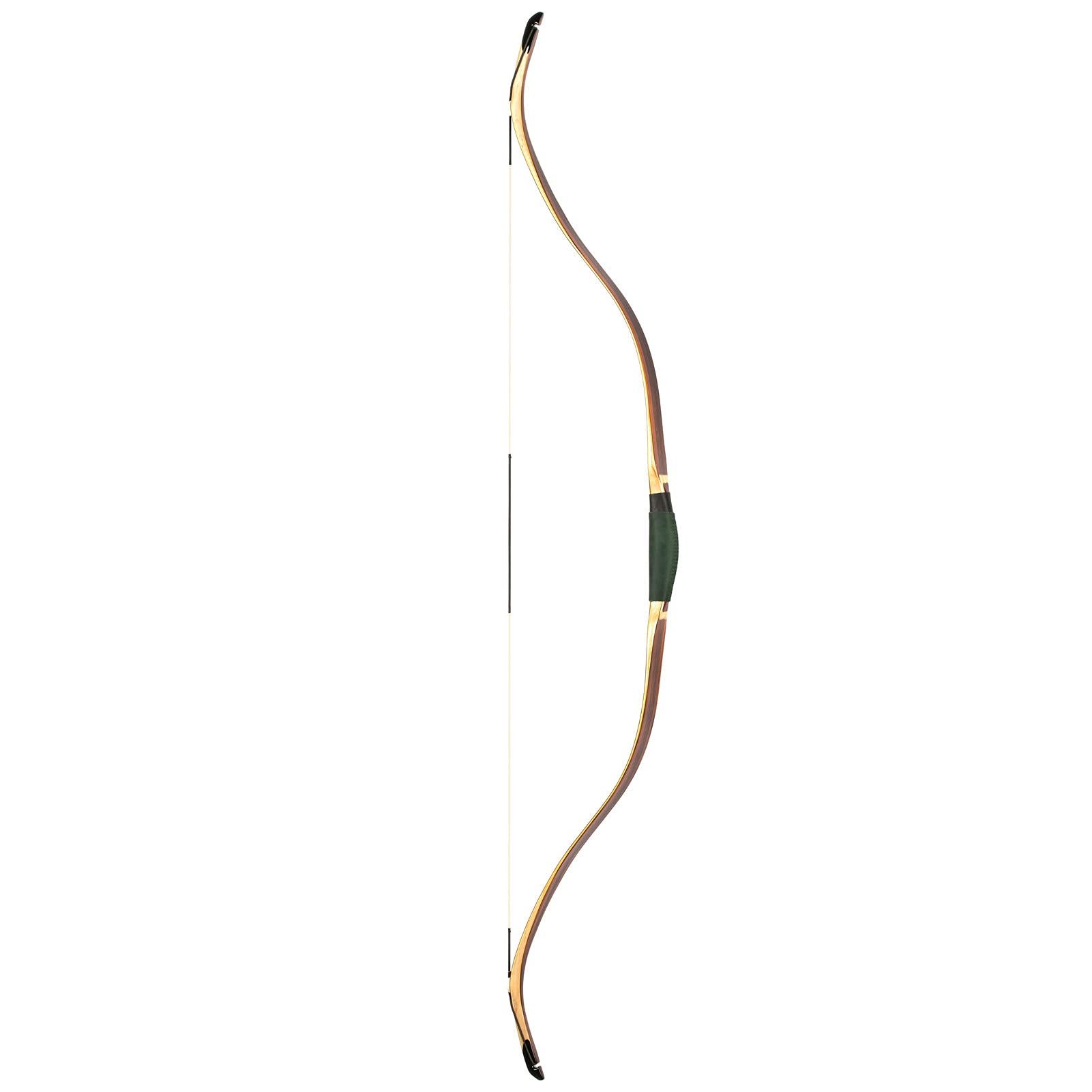 AFarchery Turkish Bow 48" Short Bow Handmade Traditional Bows Recurve Bow Horsebow (Wood Color, 35lbs)