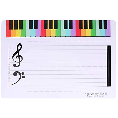 Buy Exceart 2Pcs Music Staff Dry Erase Lap Boards Music Symbol ...