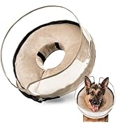 BARKLESS Dog Donut Collar, Inflatable Cone for Dogs to Stop Licking After Surgery, Soft Dog Cone ...