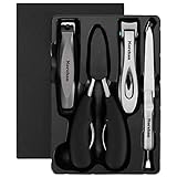 Norchan Large Nail Clippers Set, 5 Pcs Sharp Toenail and Fingernail Clippers for Men and Women (Premium, Big Size, Heavy-Duty Design)