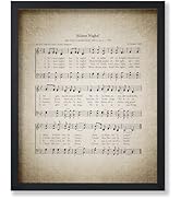 Poster Master Silent Night Poster - Christmas Song Sheet Print - Sheet Music Art - Holiday Gift f...