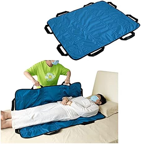 NEPPT Positioning Bed Pads for Elderly Transfer Sheet Hospital Bed Blanket Bedridden Patient Turning Body Lift Assist Draw Sheets with Handles for Pull, Slide, Repositioning, Transferring (48" X 40")