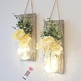 FARMHOUSE WALL HANGING DECOR - Our upgraded new design chic home decor features PATENTED hook to give them a more unique authentic farmhouse look and feel that highlights your space. This Each farmhouse decor living room measures 13.4"H×5.5" W LIGHT-...