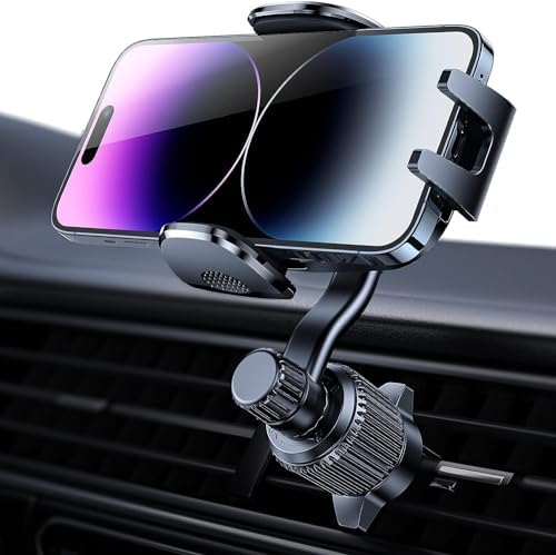 Rorhxia Car Vent Phone Mount, [Never Blocking Vent, Enjoy The Comfort of The A/C] Hands-Free Universal Extension Clip Air Phone Holder Car Fit for iPhone 16 Pro Max Samsung All Phones