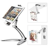 Kitchen Tablet Mount Stand iKross 2-in-1 Kitchen Wall/CounterTop Desktop Mount Recipe Holder Stand Compatible...