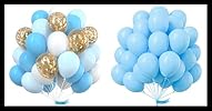 PartyWoo Blue and Light Blue Balloons