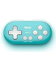 Nargos 8Bitdo Zero 2 Bluetooth Key Chain Sized Mini Controller for Nintendo Switch, Windows, Android and macOS (Turquoise Edition)