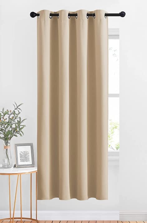 F2L Room Darkening Curtains for Window | Living Room Bedroom | Blackout | Thermal Insulated Noise Reducation (Color Beige| 6 Feet Long 1pc Only | Luxurios Edition)