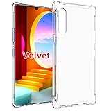 ShopByShop for LG Velvet Anti Shock Clear Soft Gel TPU Back Case Cover for LG Velvet (Transparen)