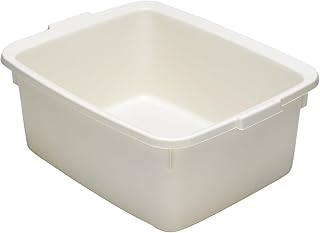 AMK® Addis 12L Rectangular Bowl Linen Colour BPA Free Washing Up Bowl with Lifted Base for Sinks