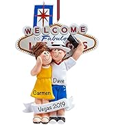 Personalized Travel Ornament 2024 – Fast & Free 24h Customization – Couple Christmas Ornament for...