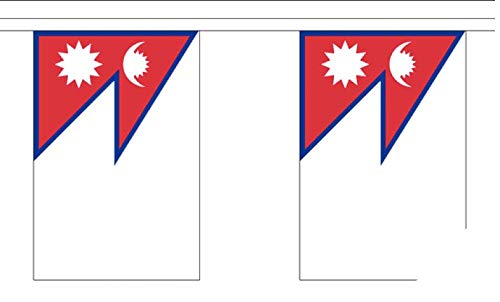 Nepal Bunting - 9 Metre Bunting - Polyester - 30 Flags Per 9M Length - FlagSuperstore