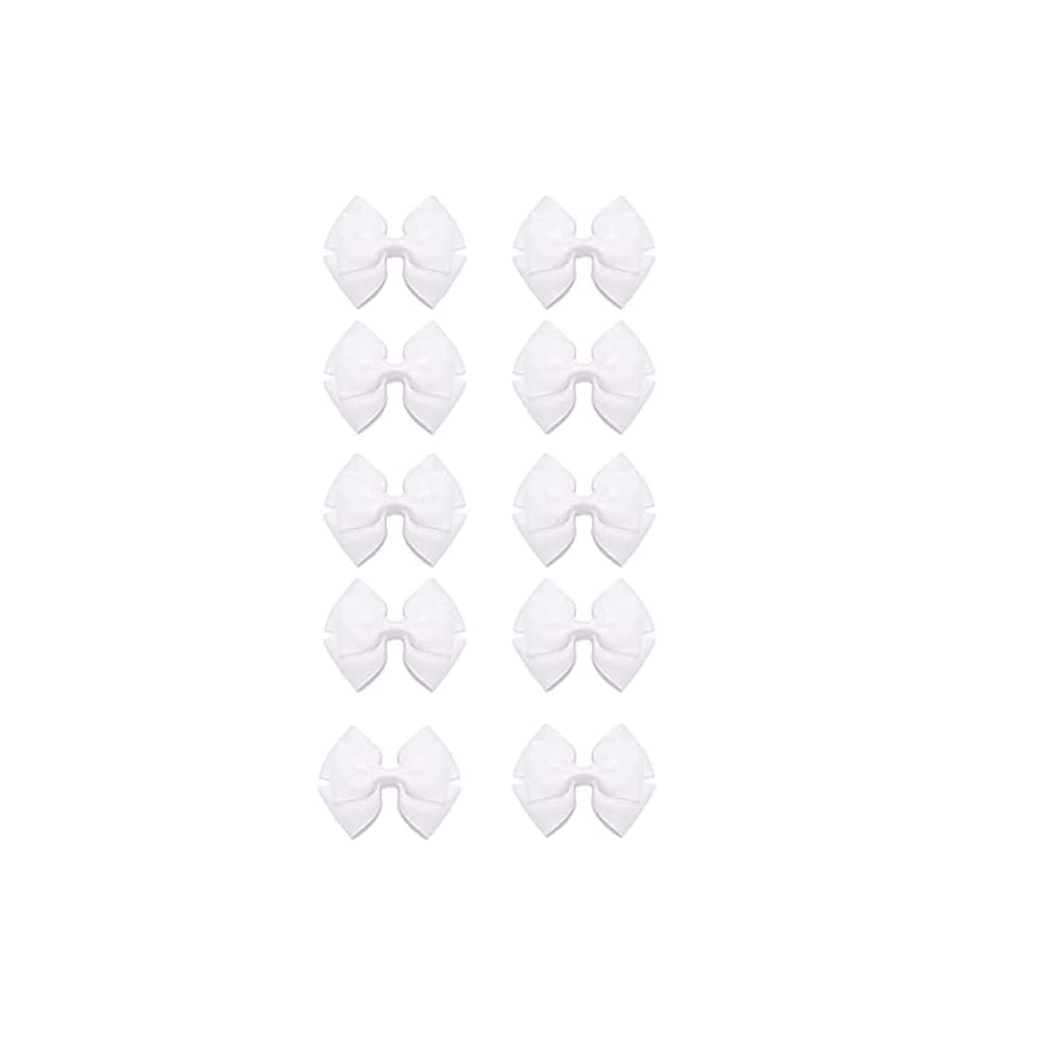 School Uniform Hair Bows clips (10, white)