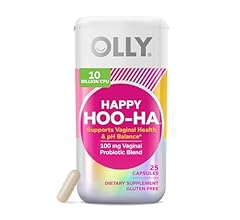 OLLY Happy Hoo-Ha Capsules, Probiotic for Women, Vaginal Health and pH Balance, 10 Billion CFU, Gluten Free - 25 Count (Pac…