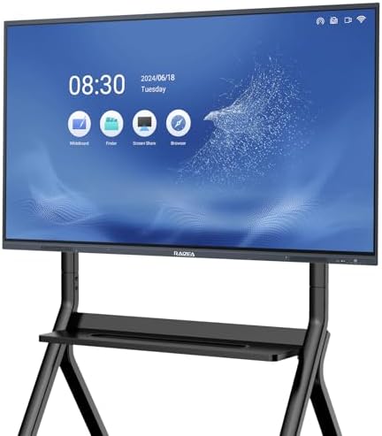 Smart Board 55 inch Interactive Whiteboard Display 4K UHD Touchscreen Digital Whiteboard Electronic White Board for Home Office Classroom Presentation, Writing, Coaching(Board & Wall Mount Included)