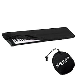 HQRP® 88 Keys Electronic Keyboard Digital Piano Dust Cover, Black; PERFECT FIT: HQRP dust cover is made of spandex and has exceptional elasticity, that is why it is suitable for most 76-88 keys keyboard models. Adjustable elastic band also provides f...