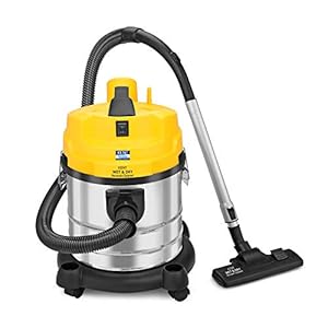 KENT Wet and Dry Vacuum Cleaner KSL 612|1200 W|Blower Function|Flexible hose|Extension tube|Crevice tool|Floor brush|Wet brush| Filter bag|20L Stainless steel body|Rubberized Wheels|Metallic silver