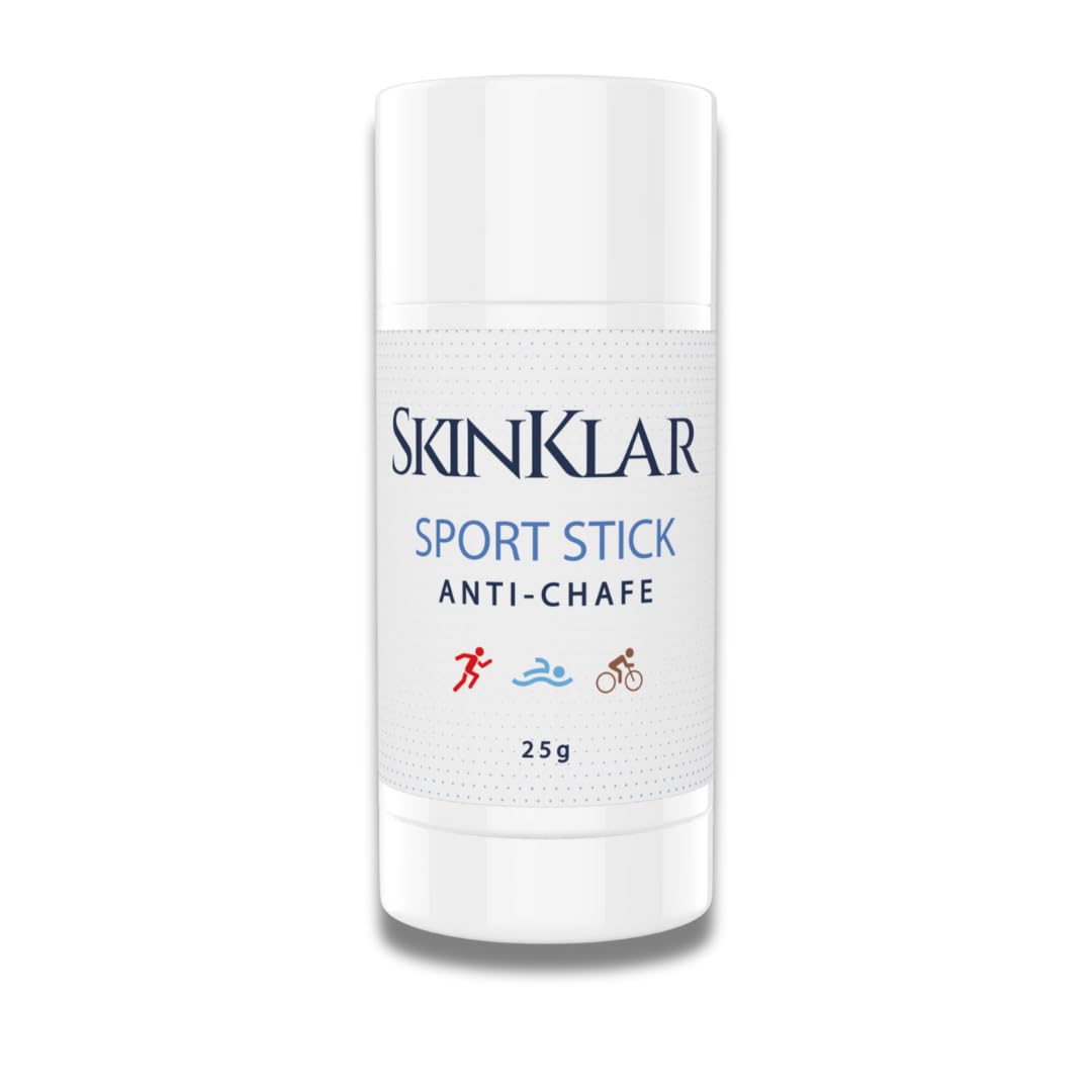 SKINKLAR Sport Stick | Anti Chafe Balm | Anti Friction | Prevent Arm, Chest, Buttock, Thigh, Groin Chafing & Irritation | 100% Plant-based Ingredients | Premium German Quality | 25g