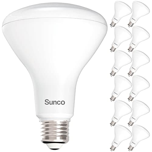 Sunco 12 Pack BR30 LED Bulbs, Indoor Flood Lights CRI93 11W Equivalent 65W 2700K White 850 Lumens, E26 Base, 25K Lifetime Hours Interior Home Dimmable Recessed Can Light Bulbs UL