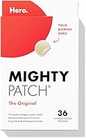 Mighty Patch Original מאת Hero Cosmetics - טלאי פצעונים הידרוקולואיד לאקנה לכיסוי פצעונים ופגמים, מדבקות ספוט לפנים...