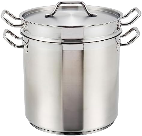 Winware Stainless 20 Quart Steamer/Pasta Cooker with Cover