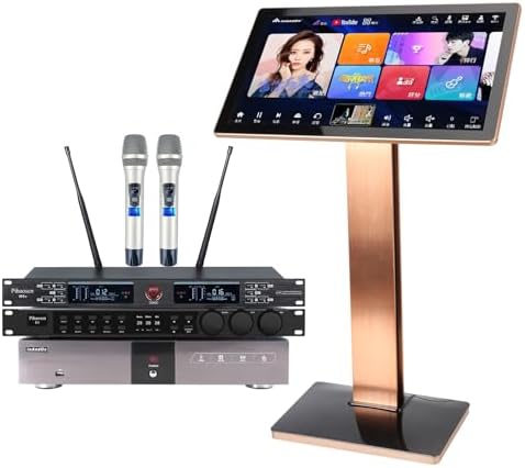 2024 Pihaosen New Chinese Karaoke Machine KV-V5 MAX Karaoke Player, with Reverb Wireless Microphone, 22-inch capacitive Touch Screen Free Cloud Download Function YouTube APP Online Play