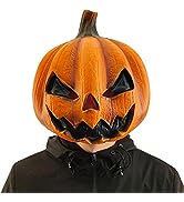 Creepy Party Halloween Jackolantern Pumpkin Face Head Masks Novelty Scary For Party and Trick or ...