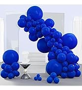 PartyWoo Blue Balloons, 140 pcs Dark Blue Balloons Different Sizes Pack of 18 Inch 12 Inch 10 Inc...