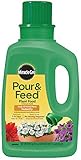 Miracle-Gro Pour & Feed Plant Food, Fertilizer Instantly Feeds Live Plants, For Outdoor & Indoor Plants in Containers, 32 oz.