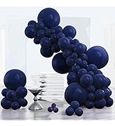 PartyWoo Pearl Navy Blue Balloons, 140 pcs Navy Balloons Different Sizes Pack of 18 Inch 12 Inch ...