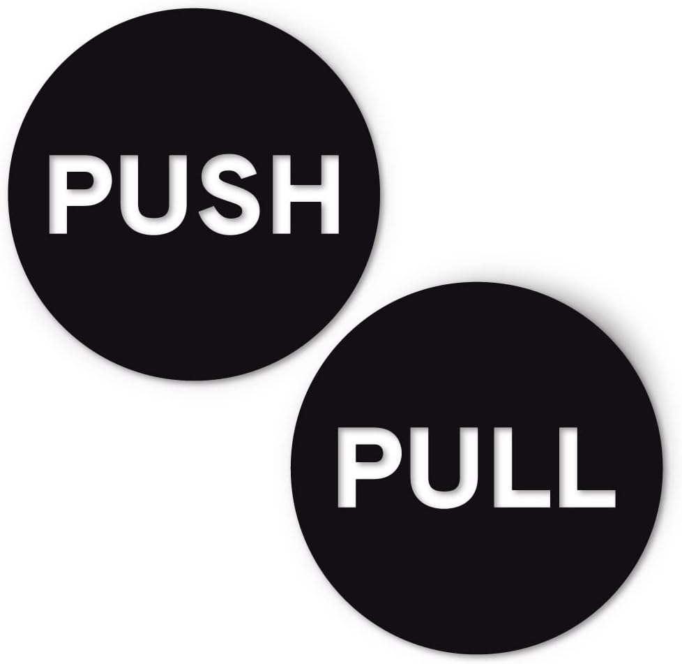 Amazon.com: TRUSTY Large PULL Sticker and PUSH Sticker for Doors ...