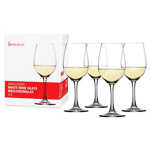 Spiegelau Winelovers White Wine Glasses Set of 4 European-Made No-Lead Crystal Classic Stemmed Dishwasher Safe Professional Quality Wine Glass Gift Set 134 oz