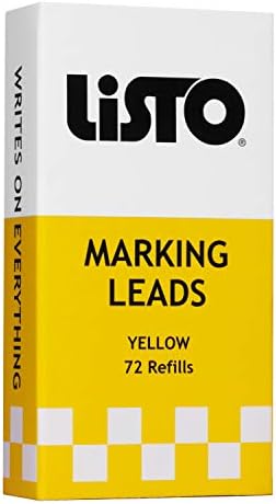 Listo 162 Marking Pencils Refill - YELLOW, Box of 72, Grease Pencils/China Marking Pencils/Wax Pencils