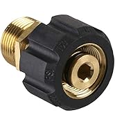 M MINGLE Pressure Washer Adapter, Metric M22 15mm Female Thread to M22 14mm Male Fitting, 4500 PSI