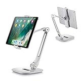 Homeleader Aluminum Tablet Stand, Adjustable iPad Stand with 360°Swivel, Folding Tablet Holder fits 4-11'...