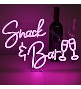 FAXFSIGN Snack Bar Neon Sign Led Neon Signs For Wall Decor for Wall Decor Light Up Signs for Bedr...