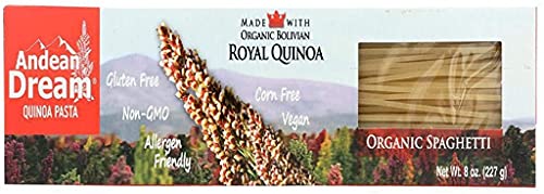 quinoa pasta gluten free - Andean Dream Organic Spaghetti Quinoa Pasta, 8 oz