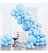 PartyWoo Light Blue Balloons, 85 pcs Blue Balloons Different Sizes Pack of 18 Inch 12 Inch 10 Inc...