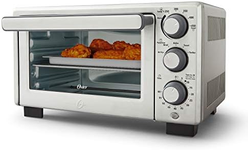 Oster Compact Countertop Oven With Air Fryer, Stainless Steel