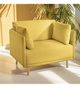 GDFStudio Modern Upholstered Accent Chair with Soft Cushions,Club Chair Single Sofa Side Chair,Lo...