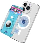 SOFTGAS Magnetic Card Wallet Holder with Airtag for Apple Magsafe for iPhone 15 Pro Max/15 Plus/1...