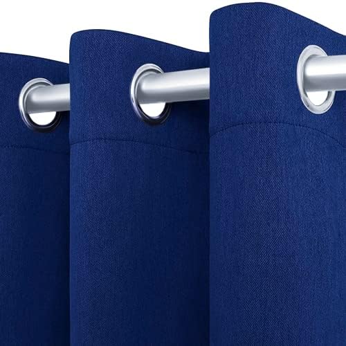 White Classic [2-Panels Cozlo Blackout Curtains for Bedroom with Grommet Black Out Room Darkening Window Curtains Thermal Insulated Drapes (2 x 42x63 inch, Navy Blue)