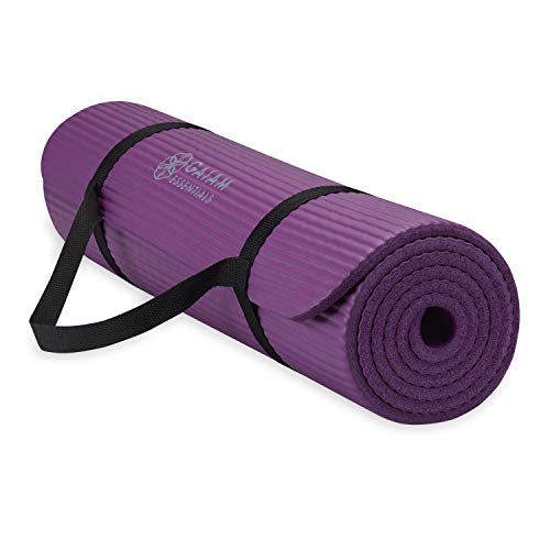 Gaiam Essentials Thick Yoga Mat Fitness & Exercise Mat with Easy-...