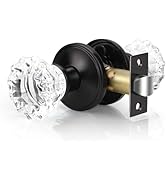 KNOBWELL 2 Pack Passage Crystal Door Knobs Interior, Keyless Closet/Hallway Glass Door Knobs With...