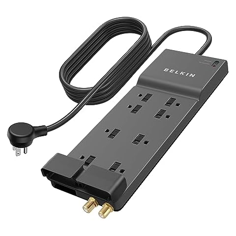 Belkin Surge Protector Power Strip - 8 AC Outlets & 12 ft Cord Cover