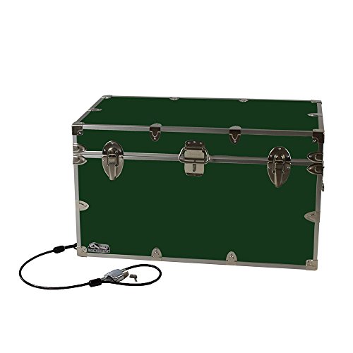 C&N Footlockers College Dorm Room & Summer Camp Lockable Trunk Footlocker with Cable Lock - Graduate Trunk Available in 20 Colors - Extra-Large: 32 x 18 x 18.5 Inches