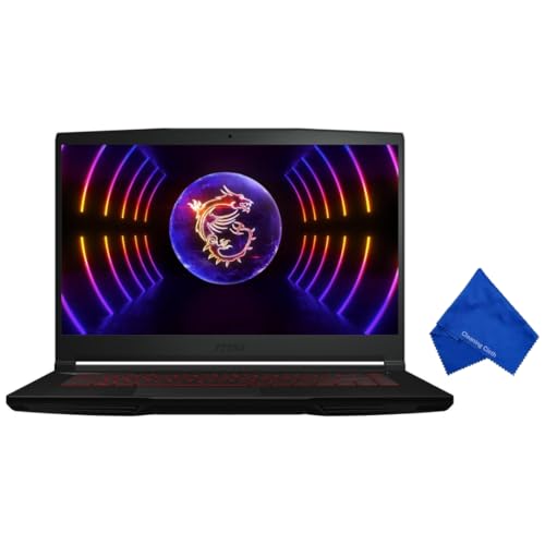 MSI 15.6" FHD Gaming Laptop - Intel Core i5-12450H, 8GB RAM, 512GB SSD, Win11 Home, GeForce RTX 2050 (with Microfiber Cloth) - GF63 Thin 12UCX-458CA