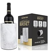 Homeries Marble Wine Chiller Bucket - Wine & Champagne Cooler for Parties, Dinner – Keep Wine & B...