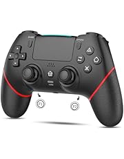 Onefun PS4 Controller, 2024 Summer Edition, 1,000 mAh, Macro Function, Turbo Automatic Fire, 6-Axis Gyro Sensor, Bluetooth, 16 Hours Use, Earphone Jack, Heavy Duty Buttons, For P4/P4 Pro/Slim/PC,